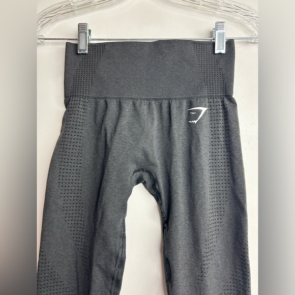 GYMSHARK VITAL SEAMLESS LEGGINGS Black Sharcoal High Rise Workout Chic Size Xs - Picture 5 of 12